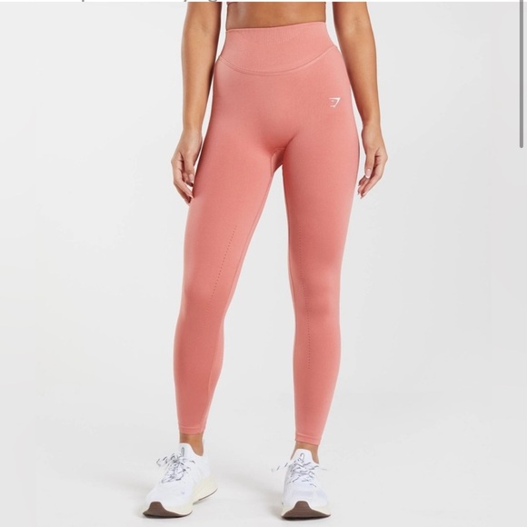 Gymshark Sweat Seamless Leggings and Bra top set size S Terracotta pink - Picture 11 of 12